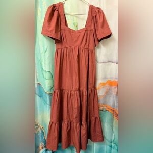Abercrombie & Fitch Tiered Midi Dress Size: XS